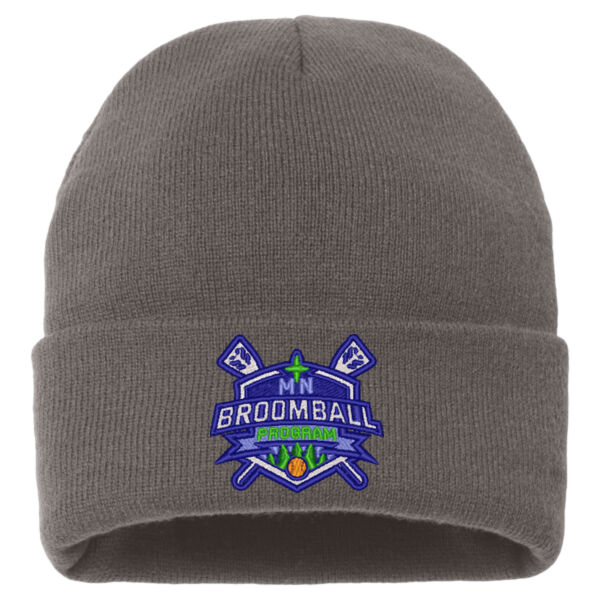 Sportsman - 12" Sherpa Lined Cuffed Beanie - Embroidered Logo Thumbnail