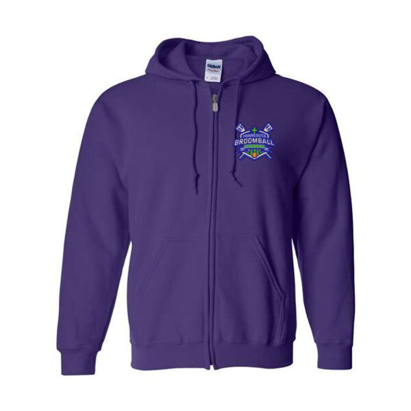 Gildan - Heavy Blend™ Full-Zip Hooded Sweatshirt - Embroidered Logo ** Add Name and Number for $5! **  Thumbnail