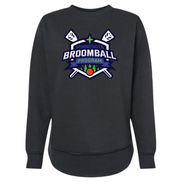 LAT - Women's Weekend Fleece Crewneck Sweatshirt - Printed Logo Thumbnail