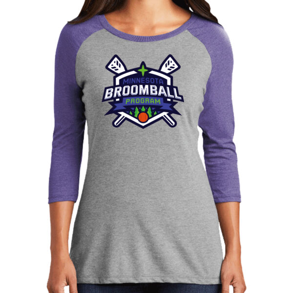 District ® Women’s Perfect Tri ® 3/4-Sleeve Raglan - Printed Logo ** Add Name and Number for $5! ** Thumbnail